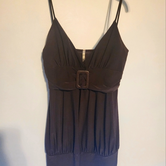 Large, brown/burgundy spaghetti strap dress. Gently used, only worn a few times. - Picture 2 of 3